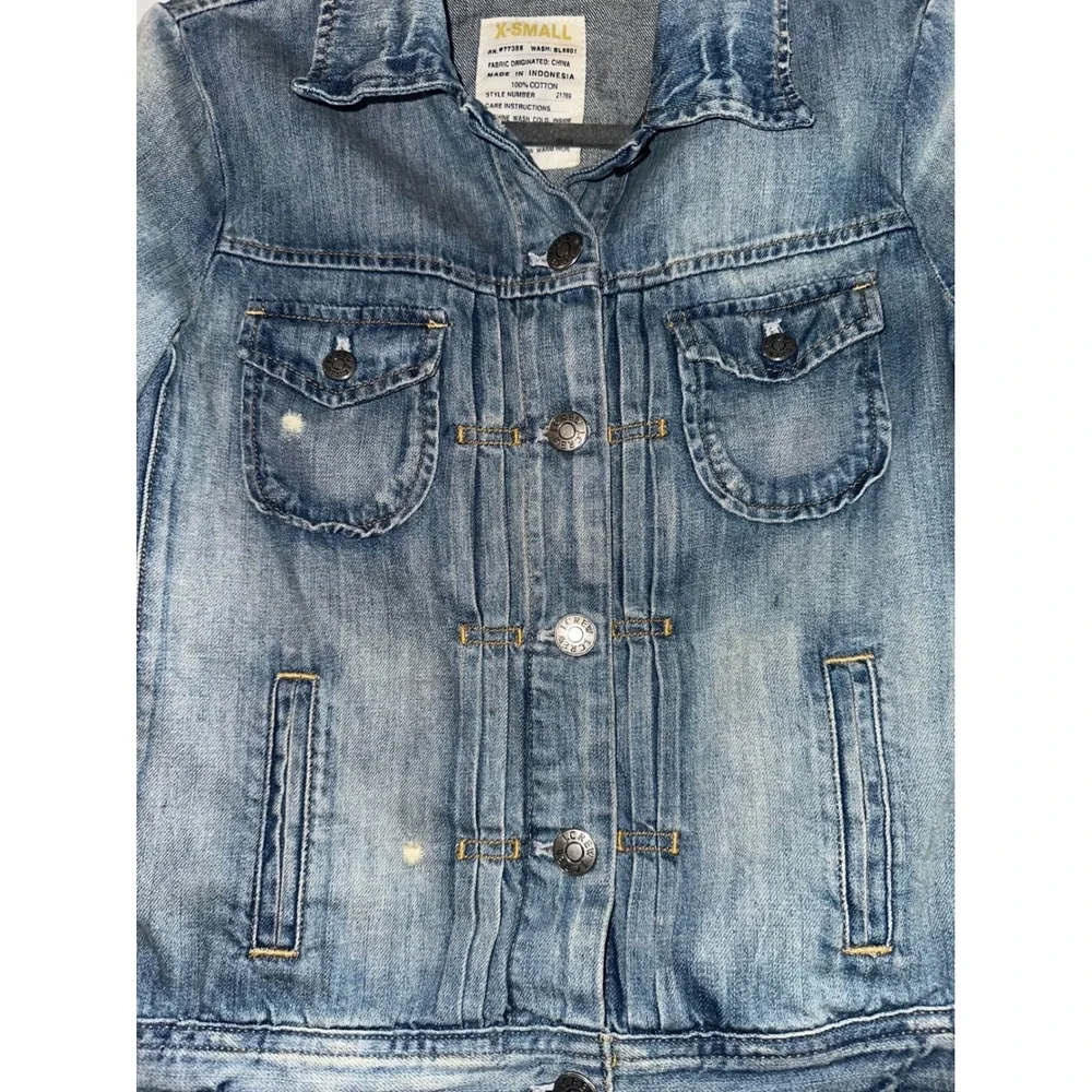 J. Crew Womens Classic Denim Jacket Medium Wash Blue‎ Cotton XS